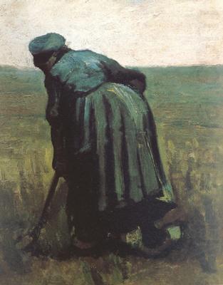 Vincent Van Gogh Peasant Woman Digging (nn04) china oil painting image